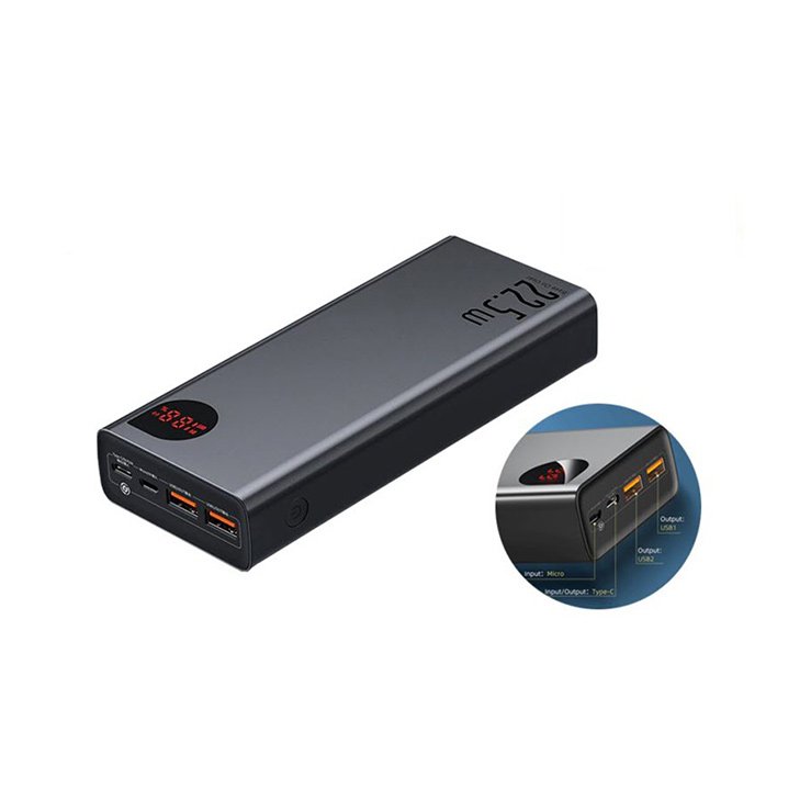 Baseus Adaman 20000mAh Power Bank – Digital Display & 22.5W Fast Charging